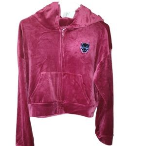 Marvel Women's Wakanda Forever Long Sleeve Hoodie - Large NWT CranBerry Red